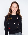 Sweats - Zwarte sweater met patches