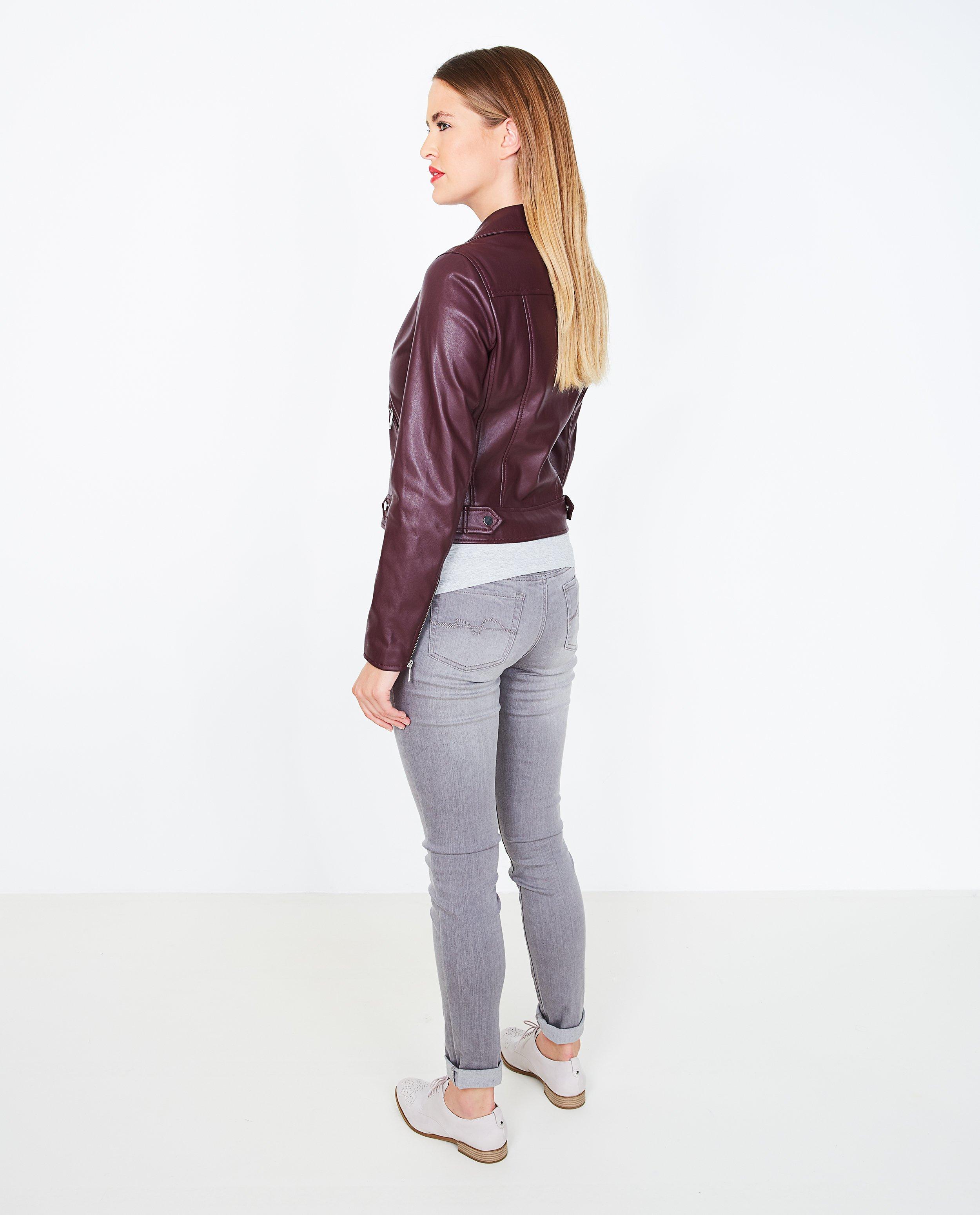 Leren jasjes - Paarse biker jasje