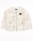 Blazers - Roomwit vest met glitterprint 