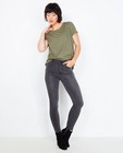 Donkergrijze skinny jeans - met studs - Sora