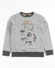 Grijze sweater met metallic print - null - JBC