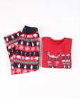 Pyjamas - Rode pyjama met kerstprint