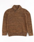 Pulls - Bruine trui met sjaalkraag