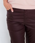 Pantalons - Burgundy broek met coating