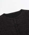 Cardigan - Zwart vest met paarse metaaldraad