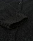 Cardigan - Zwarte glittercardigan met open rug
