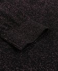 Truien - Zwarte trui met paarse metaaldraad