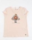 Roze T-shirt - met pailletten vogel - JBC