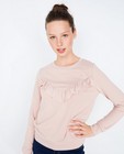 Sweaters - Donkergrijze sweater met ruches