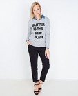 Sweats - Zwarte sweater met pailletteprint