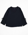 Chemises - Zwarte blouse met knooplinten
