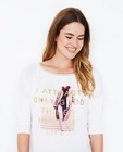 T-shirts - Roomwitte blouse met fotoprint
