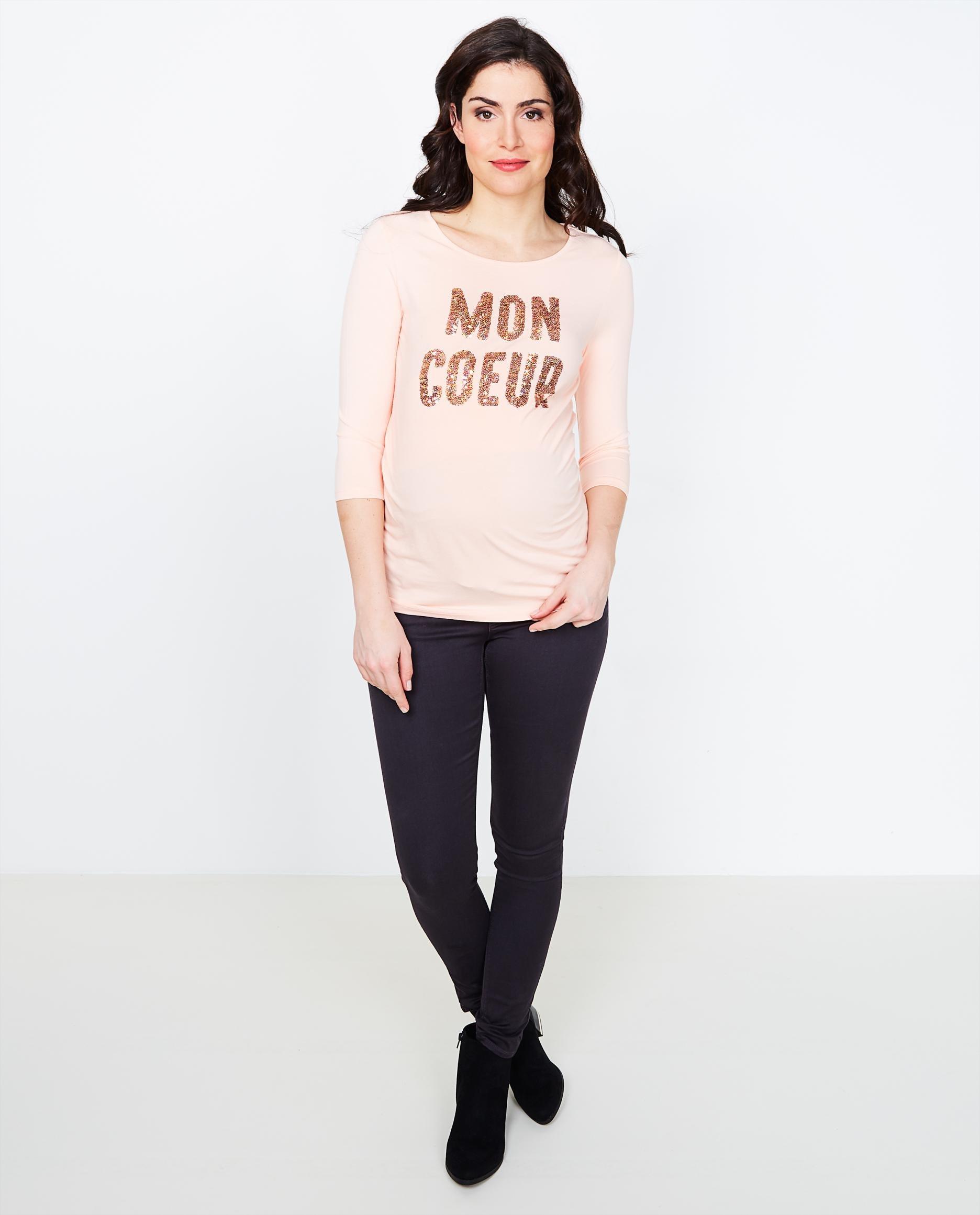 T-shirt met pailletten - Product Detail - roze - afbeelding nummer 1