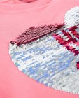 Sweats - Felroze sweater met paillettenhart
