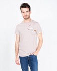 Oudroze slim fit T-shirt - met grappige print - Quarterback