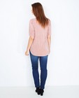 T-shirts - Poederroze plissé blouse