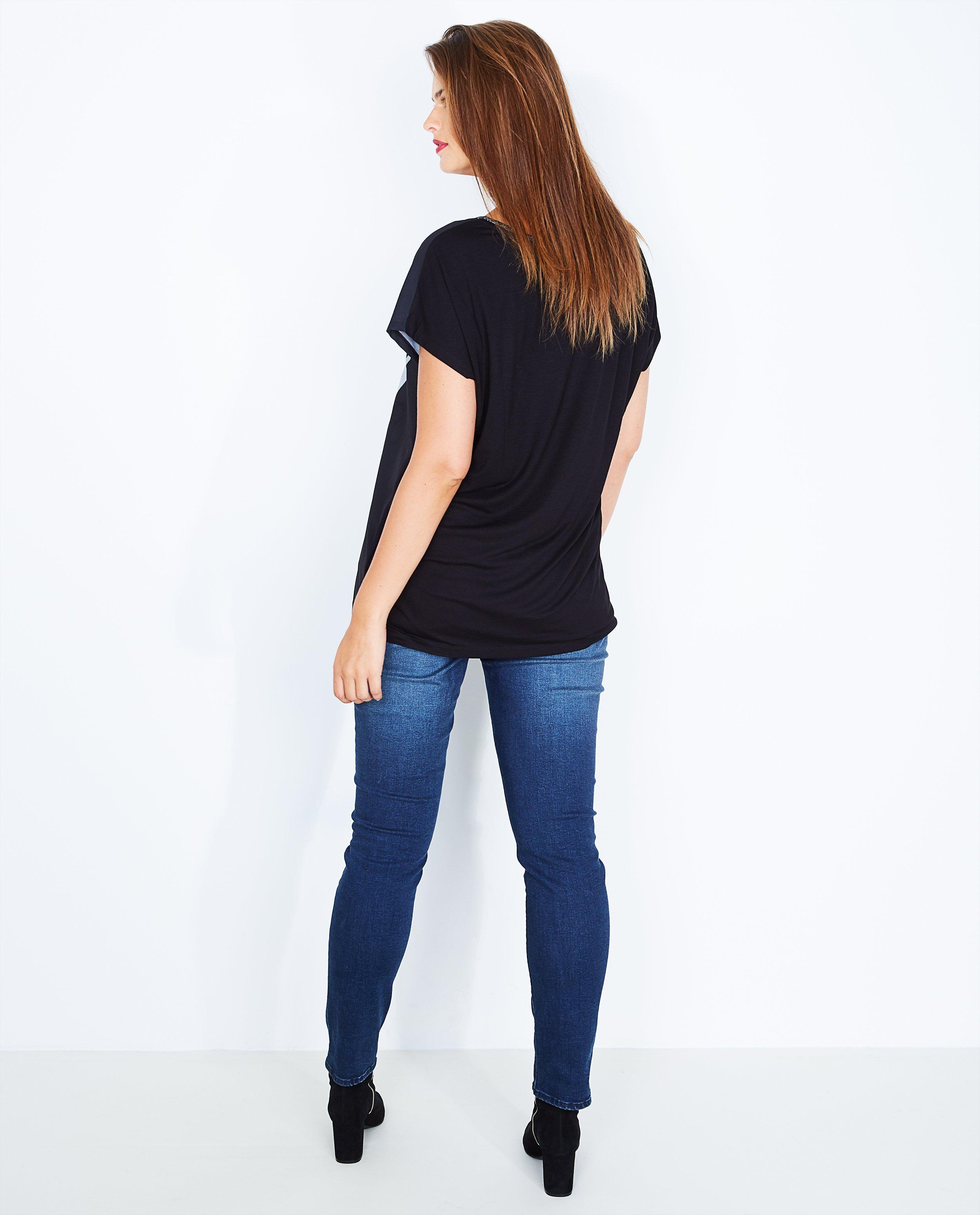 T-shirts - Zwart T-shirt met fotoprint