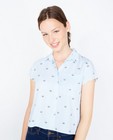 Chemises - Gestreepte blouse met ogenprint