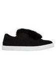 Sneakers noirs fluffy - en fausse fourrure - Call it Spring