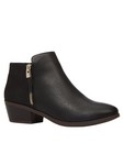 Boots noirs zippés - et motif écossais talon - Call it Spring