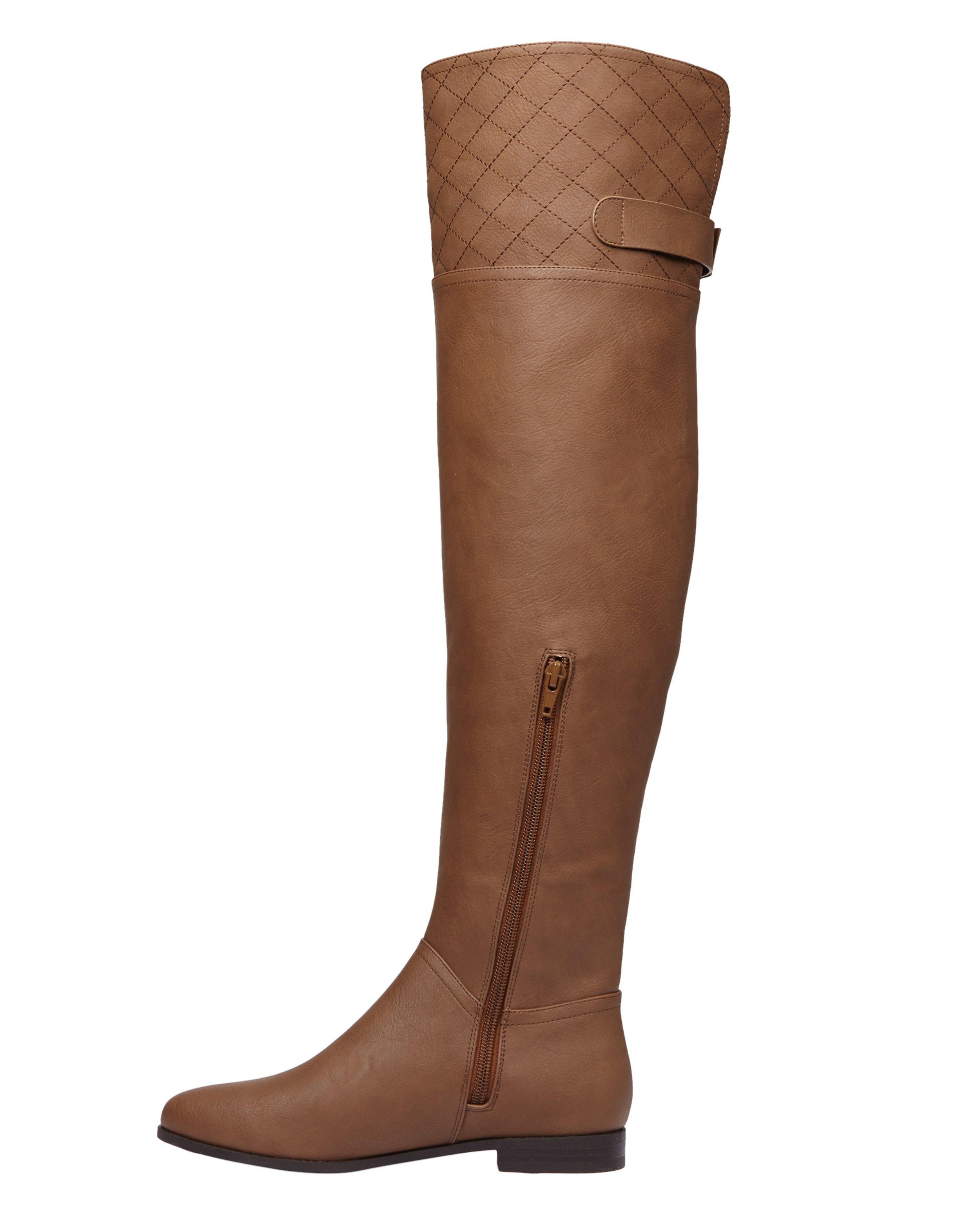 Schoenen - Bruine overknee laarzen