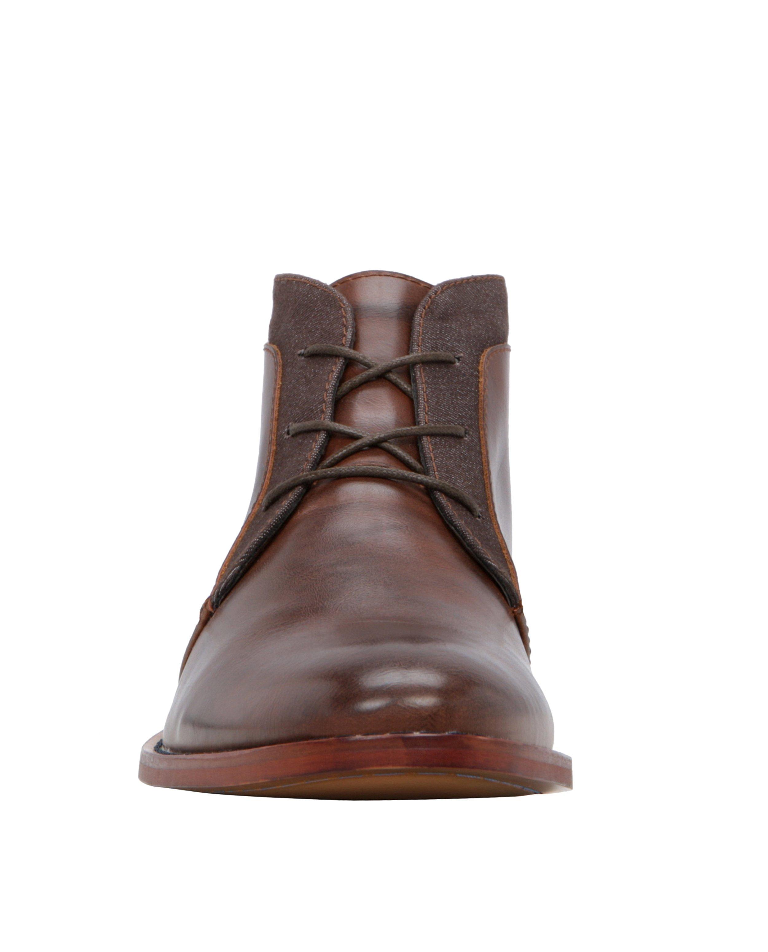 Schoenen - Bruine geklede veterschoen
