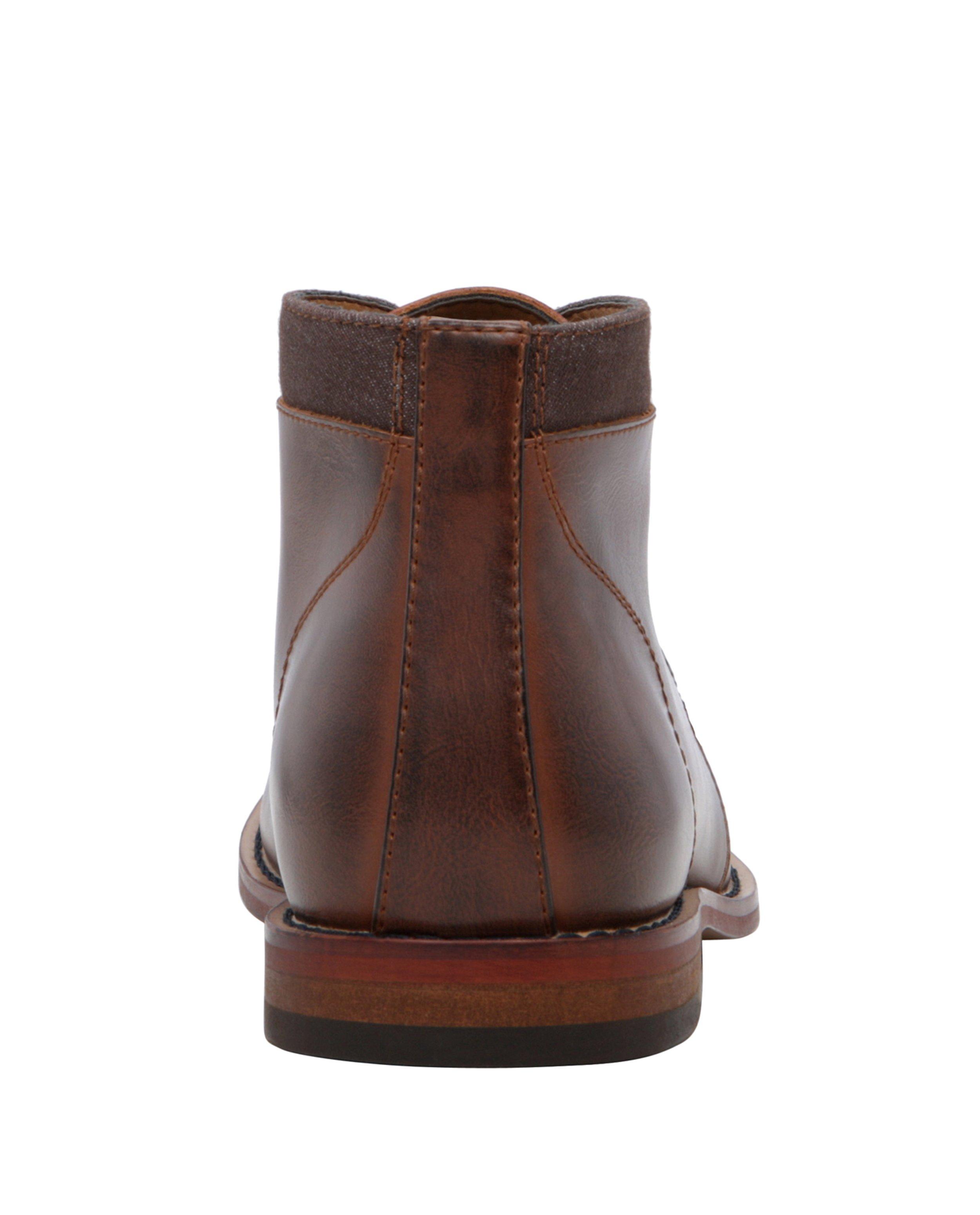 Schoenen - Bruine geklede veterschoen