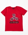 T-shirts - Rood T-shirt met spinnerprint