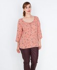 Hemden - Oudroze blouse met veterdetail
