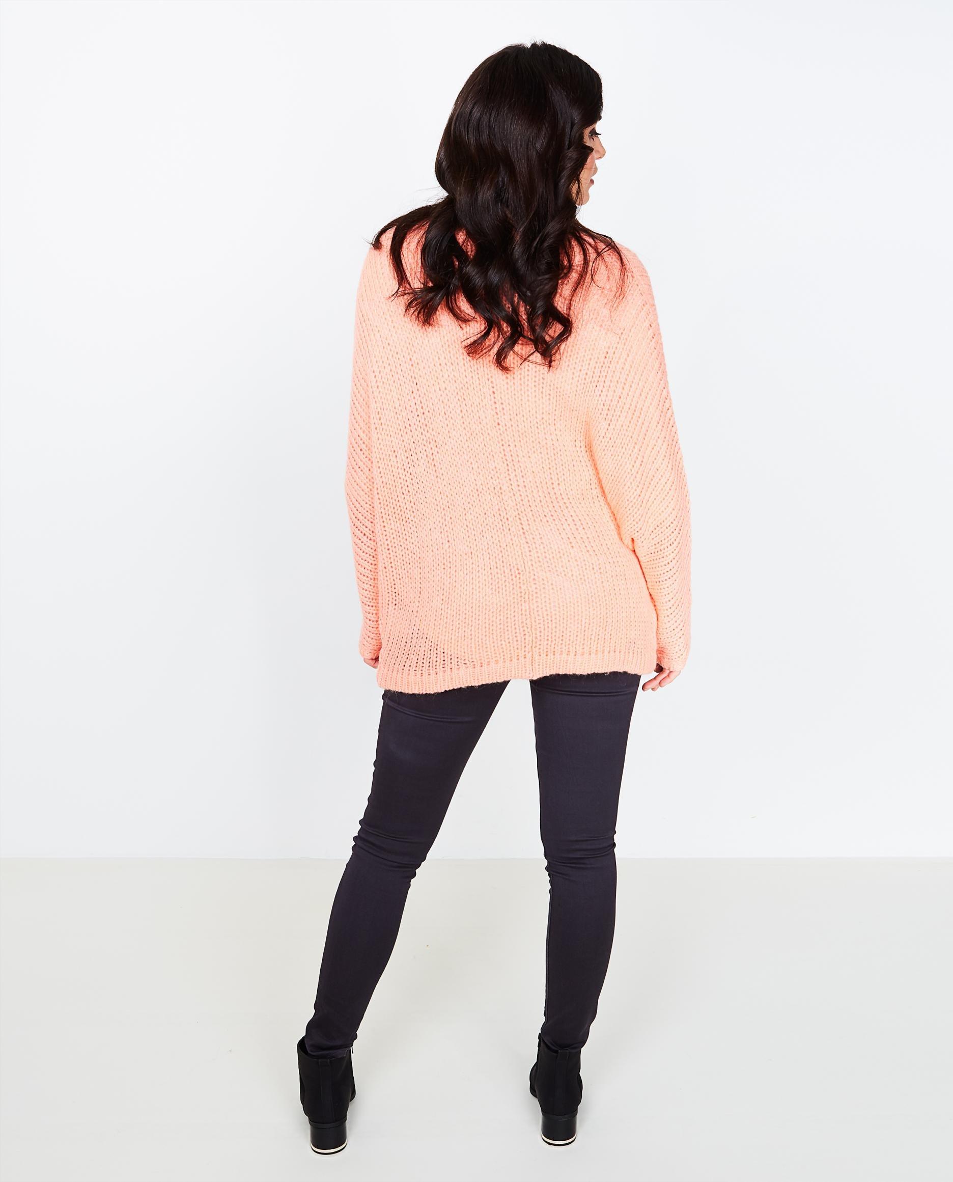 Cardigans - Suikerspinroze grofgebreid vest