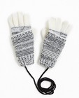 2-in-1 zwart-witte handschoenen - null - JBC
