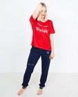 Pyjamas - Lichtgrijs T-shirt met opschrift