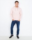 Sweaters - Lichtroze hoodie, smalle pasvorm
