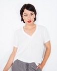 Hemden - Roomwitte blouse met kant