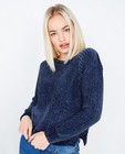 Pulls - Donkerblauwe velvet sweater