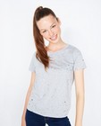 T-shirts - Lichtgrijs T-shirt met vlekkenprint