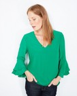Chemises - Smaragdgroene top met trompetmouwen