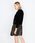 Truien - Zwarte velvet sweater Soft Rebels