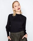 Truien - Zwarte trui met haakwerk Soft Rebels