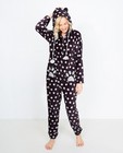 Pyjamas - Donkergrijze onesie met polkadots