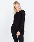Truien - Zwarte gebreide trui met open rug
