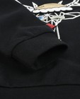Sweaters - Zwarte kersttrui met velcro patches