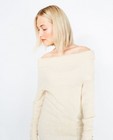 Truien - Zandkleurige trui met metaaldraad