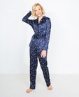 Nachtkleding - Donkerblauwe pyjama met kerstprint
