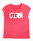 Roze swipe T-shirt met pailletten - null - JBC