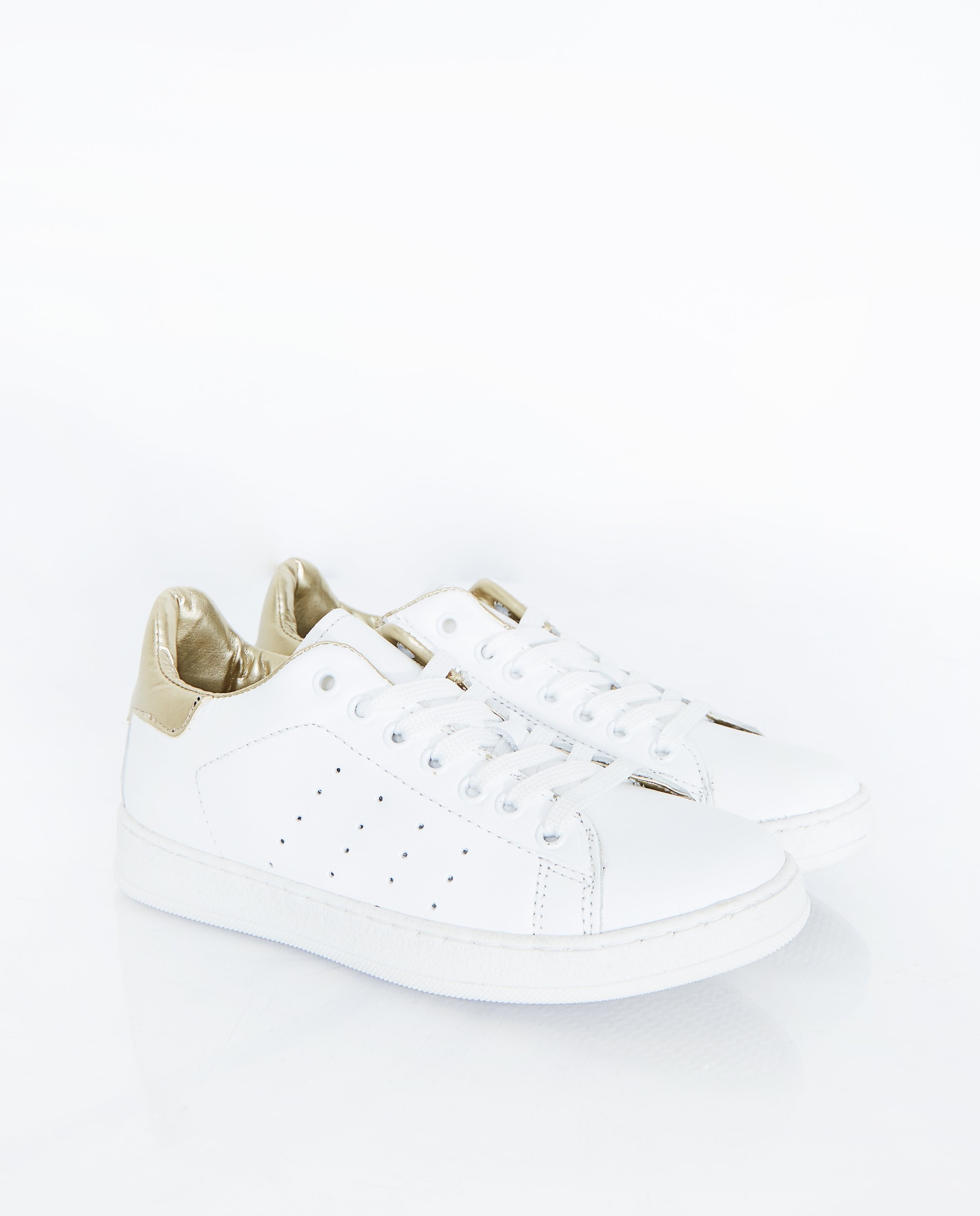 Witte sneakers met gouden detail - null - JBC