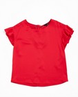 Hemden - Rode blouse met ruches 