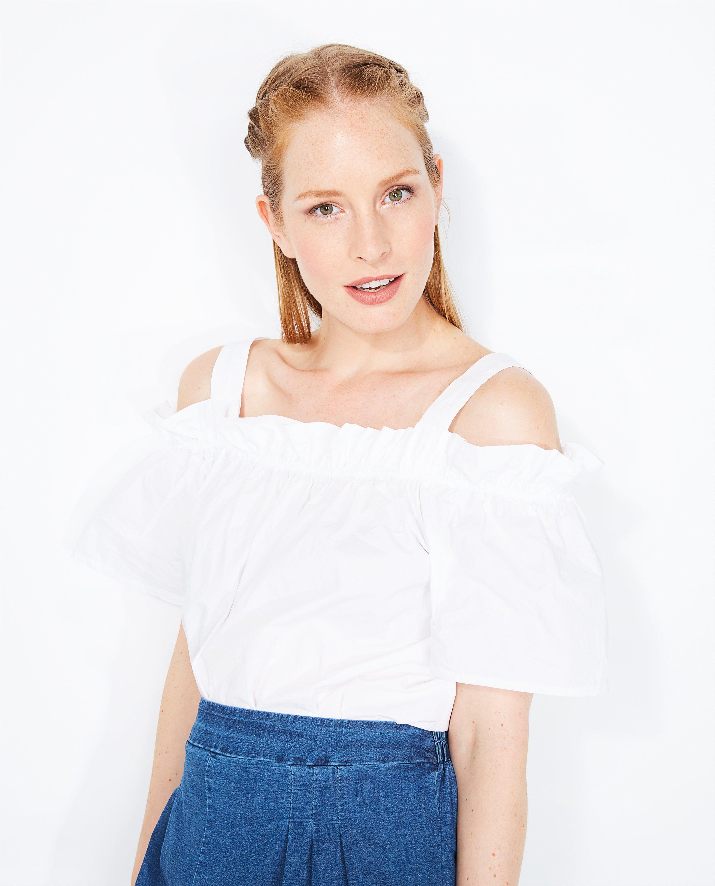 Off-shoulder top - Product Detail - wit - afbeelding nummer 4