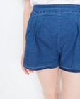 Shorts - Donkerblauwe soepele jeansshort