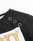Sweaters - Zwarte sweater met metallic print